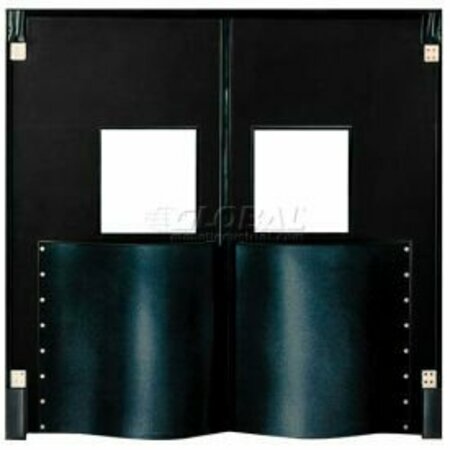 CHASE INDUSTRIES,. Chase Doors Extra HD Single Panel Traffic Door 4'W x 7'H Black DIS4884-BK